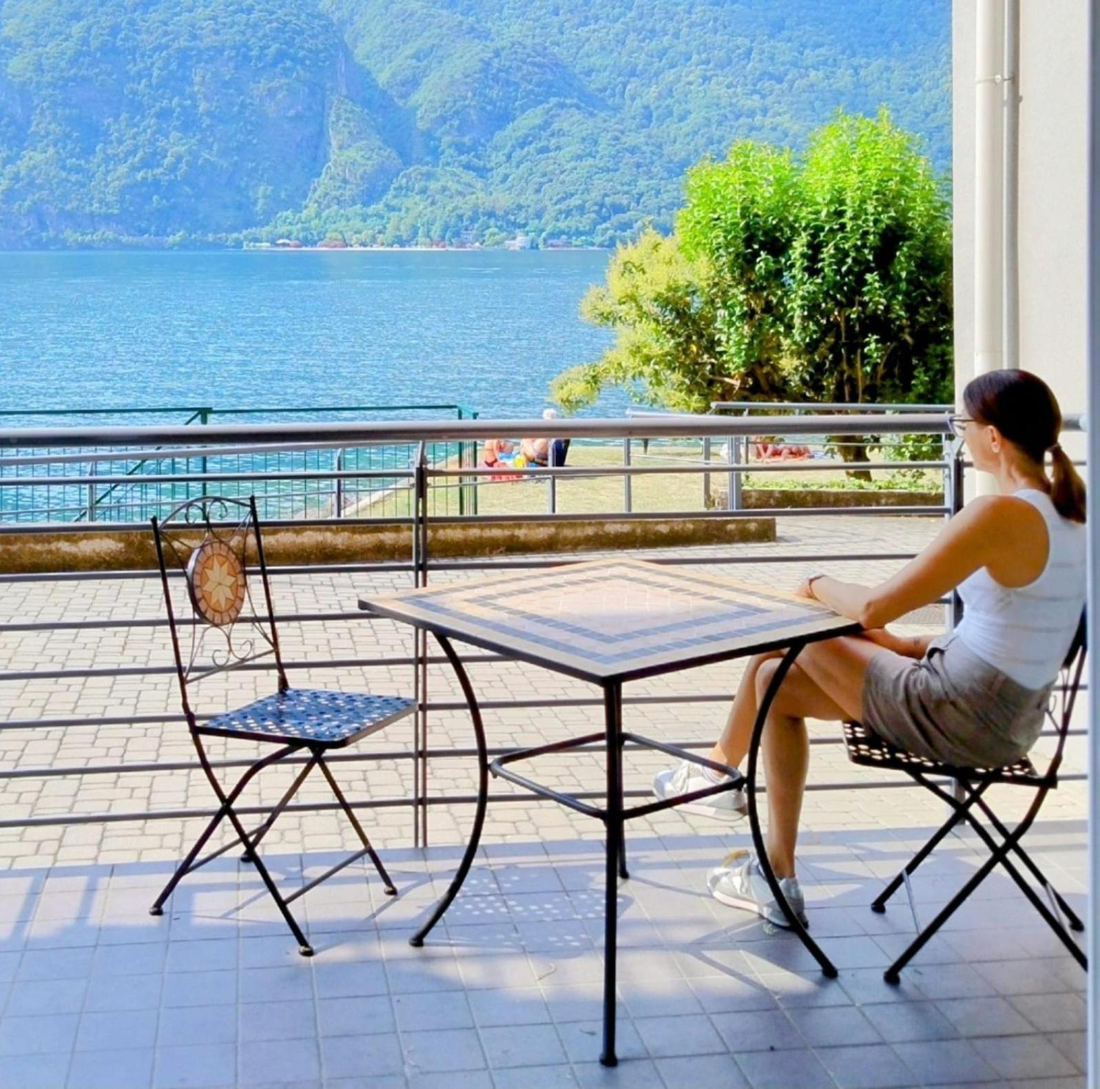 Lake Como Casa La Rosa Abbadia Lariana Luaran gambar